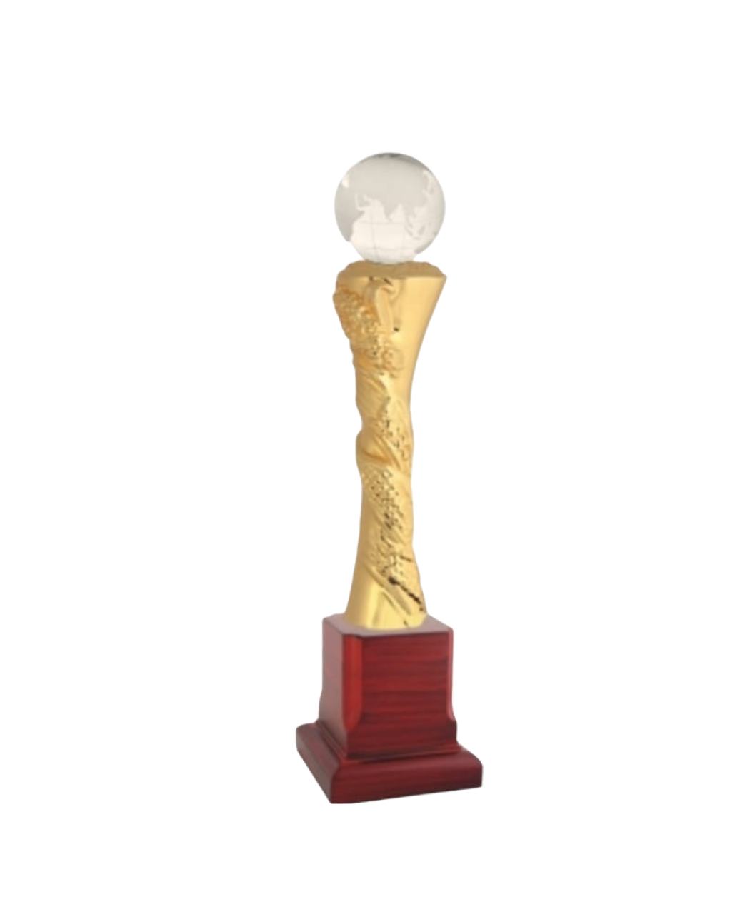 MG-TM31 - Golden Trophy with Pillar and Crystal Globe (Only Pillar)