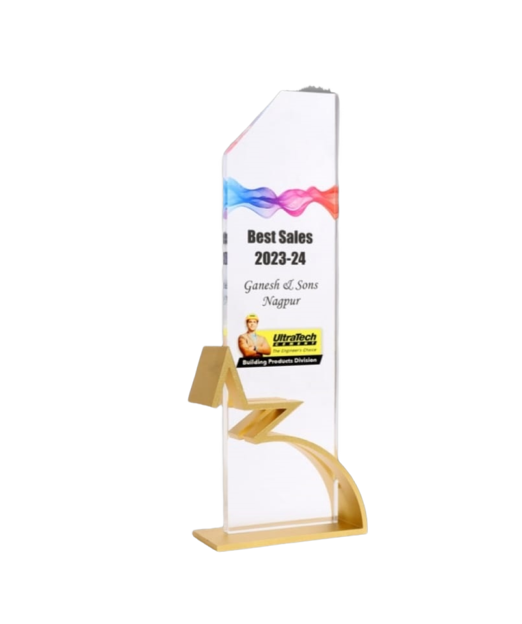 MG-TM65 - Acrylic trophy with Designer Star Metal stand (Only Metal star stand