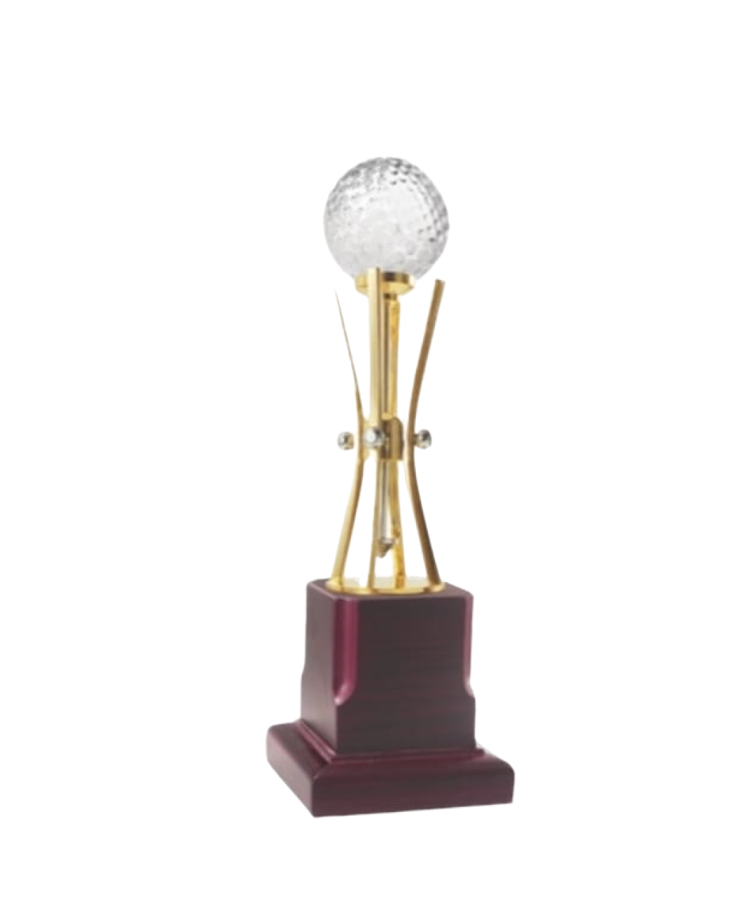 MG-TM39 - Golden Trophy with Crystal Golf Ball