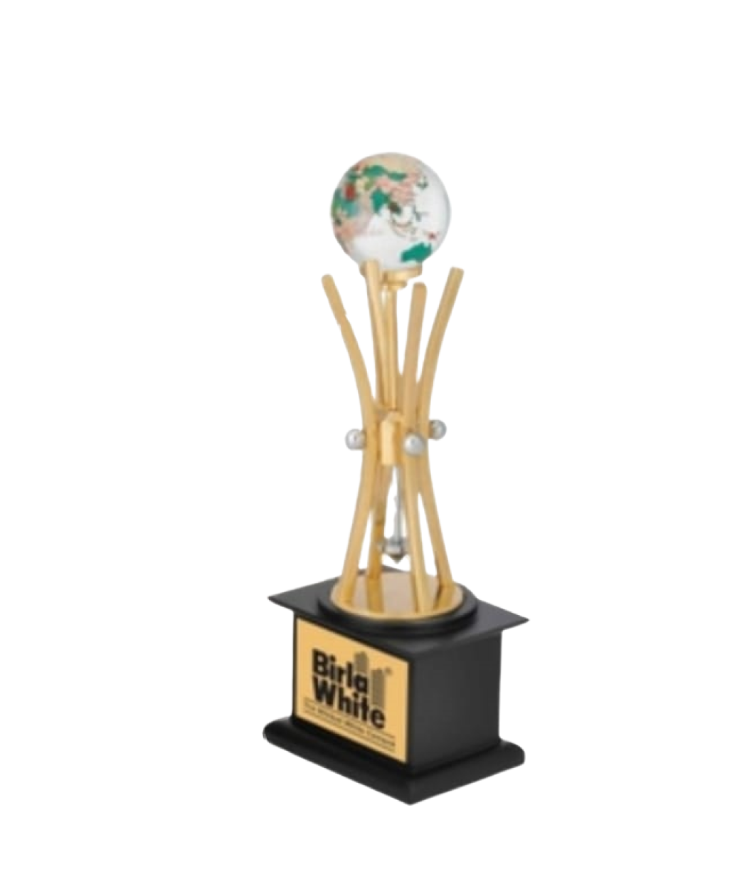 MG-TM45 - Trophy With Printed Globe (golden)